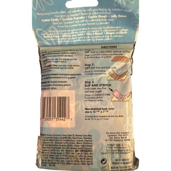 Vintage Lip Smackers Back-To-School Book Cover Set w/4 Bubble Font Lip Balms HTF - Picture 2 of 5